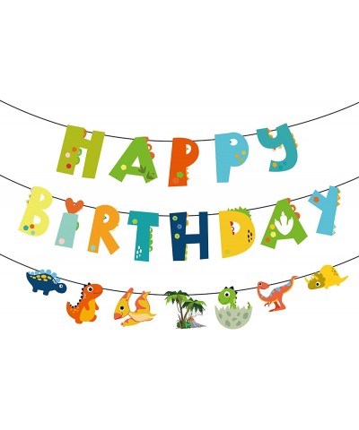 Dinosaur Birthday Banner - Dinosaur Theme Birthday Party Decoration Supplies Indoor Outdoor Hanging Décor Party Ornaments Set...