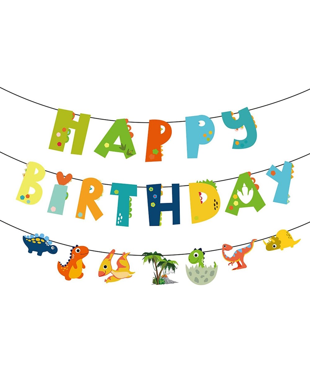 Dinosaur Birthday Banner - Dinosaur Theme Birthday Party Decoration Supplies Indoor Outdoor Hanging Décor Party Ornaments Set...