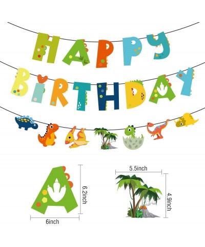 Dinosaur Birthday Banner - Dinosaur Theme Birthday Party Decoration Supplies Indoor Outdoor Hanging Décor Party Ornaments Set...