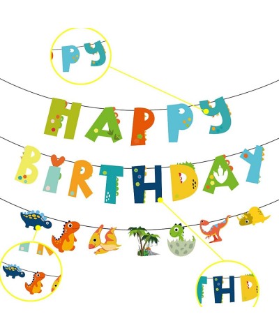 Dinosaur Birthday Banner - Dinosaur Theme Birthday Party Decoration Supplies Indoor Outdoor Hanging Décor Party Ornaments Set...