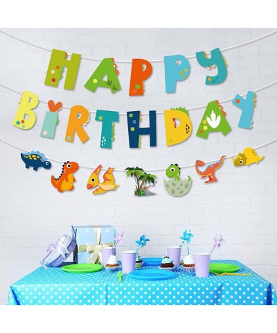 Dinosaur Birthday Banner - Dinosaur Theme Birthday Party Decoration Supplies Indoor Outdoor Hanging Décor Party Ornaments Set...