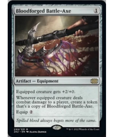 Magic: the Gathering - Bloodforged Battle-Axe (299) - Foil - Double Masters 2022 $13.16 Trading Cards & Accessories