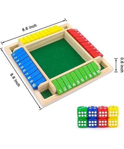 Store 8 Dice Shut The Box Dice Game Classic 4 Sided Wooden Board Game and Instructions Shut The Box Game Wooden Table Top Toy...