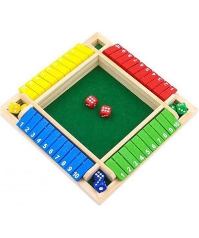 Store 8 Dice Shut The Box Dice Game Classic 4 Sided Wooden Board Game and Instructions Shut The Box Game Wooden Table Top Toy...