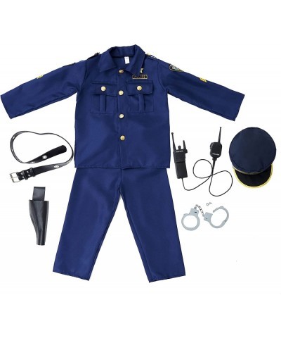 Deluxe Police Costume with Handcuff Walkie Talkie Gun Holster Whistle Cosplay Outfits $34.86 Kids' Costumes