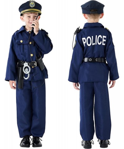 Deluxe Police Costume with Handcuff Walkie Talkie Gun Holster Whistle Cosplay Outfits $34.86 Kids' Costumes