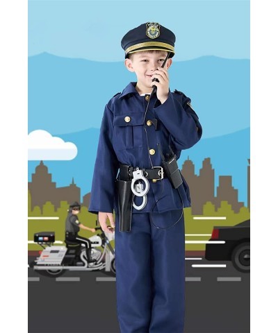 Deluxe Police Costume with Handcuff Walkie Talkie Gun Holster Whistle Cosplay Outfits $34.86 Kids' Costumes