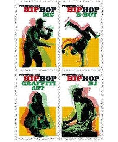 Hip Hop 2020 Postage Stamps Celebrating Electrifying Music Dance and Art Movement (1 Sheet) $33.31 Collectibles Display & Sto...