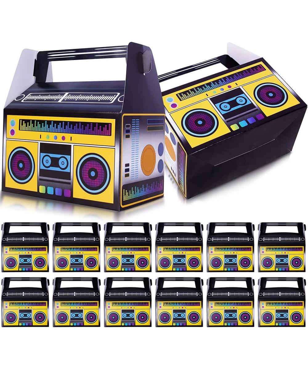 12 PCS Music Radio Boom Boxes Party Favor Supplies 80s 90s Retro Radio Table Decorations 50s 60s 70s Rock Disco Table Centerp...