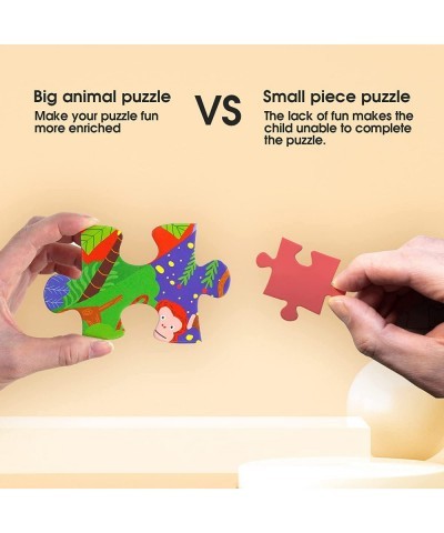 Puzzles for Kids Ages 6-10 60 PCS Double-Sided Elephant Floor Puzzles Large Animal Shape Jigsaw Puzzle Energetic and challeng...