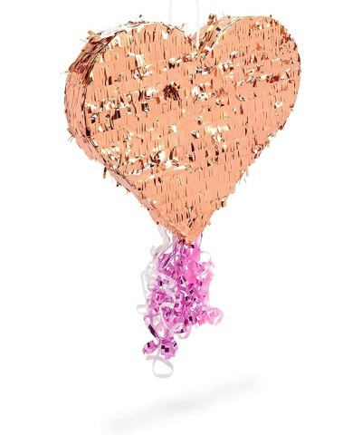 Small Pull String Heart Pinata for Valentine’s Rose Gold Foil Party Decorations (15.7 x 13 In) $34.61 Piñatas