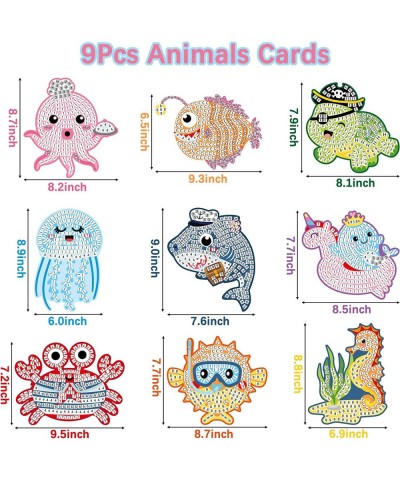 9Pack Ocean Animals Mosaic Stickers Art Kit for Kids Toddlers DIY Handmade Art Sticky Craft Under the Sea Themed Octopus Turt...