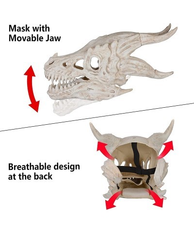 Dino Mask Moving Jaw Decor-Tyrannosaurus Rex Mask Movable Dragon Cosplay Mask Party Birthday Halloween… $52.50 Kids' Dress-Up...