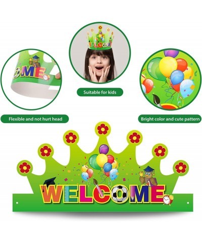 24 Pieces Welcome Back to School Paper Crown Ready to Learn Hat for First Day of School Kids Classroom School Party Supplies ...