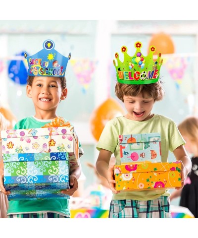 24 Pieces Welcome Back to School Paper Crown Ready to Learn Hat for First Day of School Kids Classroom School Party Supplies ...