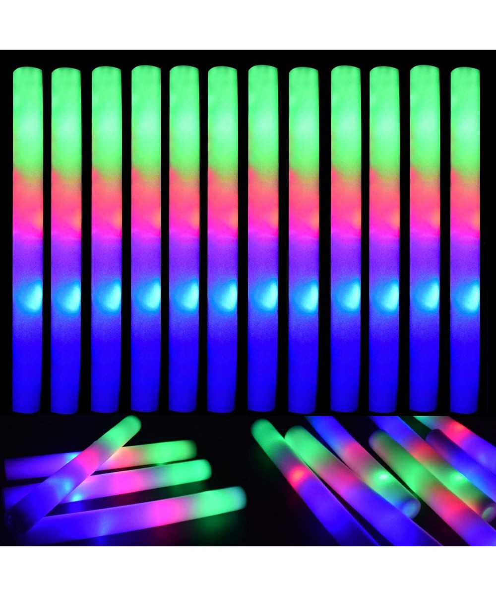 30pcs LED Foam Glow Sticks Bulk with 3 Modes Flashing Glow in The Dark Party Supplies for Wedding Birthday Christmas Hallowee...