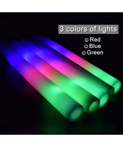 30pcs LED Foam Glow Sticks Bulk with 3 Modes Flashing Glow in The Dark Party Supplies for Wedding Birthday Christmas Hallowee...