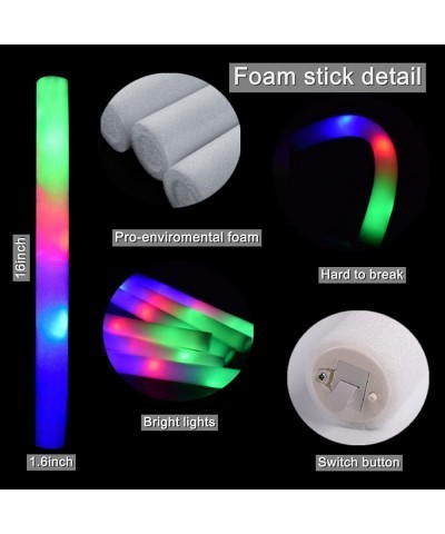 30pcs LED Foam Glow Sticks Bulk with 3 Modes Flashing Glow in The Dark Party Supplies for Wedding Birthday Christmas Hallowee...