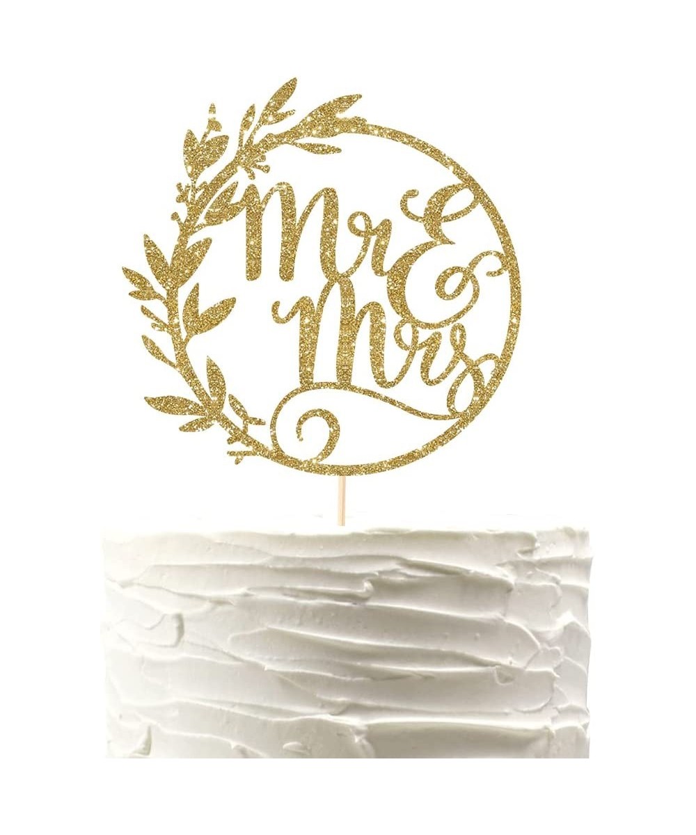 Mr and Mrs Cake Toppers Rustic Wedding Cake Topper Cake Toppers for Wedding $16.03 Kids' Party Decorations