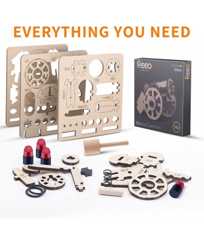 DIY Wooden Catapult STEM Toys 3D Wooden Puzzles for Adults Teens Mini Turret Model Kits Assembling Decompression Toys STEM Ed...