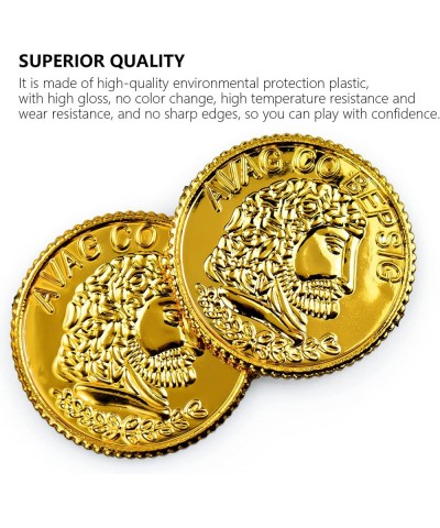 100 Pieces Pirate Gold Coins Plastic Play Coins for Kids Party Favors for Pirate Themed Party Lucky Draw Games Treasure Hunt ...