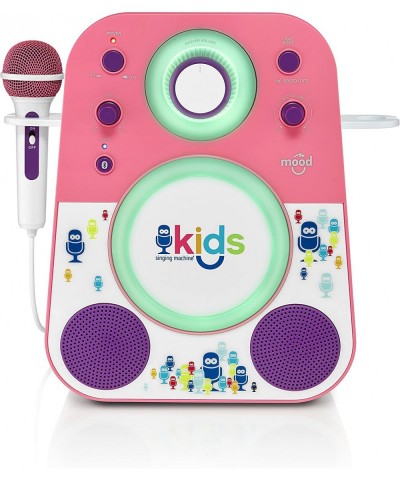 Kid's SMK250PP Mood LED Glowing Bluetooth Sing-Along Speaker with Wired Youth Microphone Doubles as a Night Light Pink/Purple...