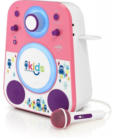 Kid's SMK250PP Mood LED Glowing Bluetooth Sing-Along Speaker with Wired Youth Microphone Doubles as a Night Light Pink/Purple...