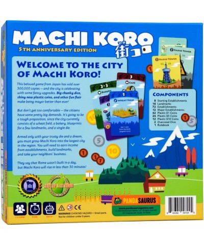 Machi Koro Board Game | Japanese City Building Strategy Game | Fast-Paced Dice Rolling Game for Adults and Kids | Ages 8+ | 2...