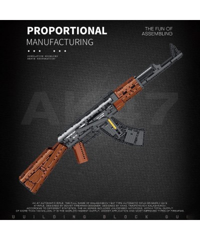 1366 Pcs Rifle AK-47 Blaster Shooting Building Bricks Realistic Gun Mechanical Submachine Model Set Compatible with Lego $106...