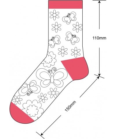 Kids Doodle Socks Kids Art Color Your Own Socks 6 Pairs Color Draw Doodle DIY Kid Crafts Handicraft Toys Birthday Christmas G...