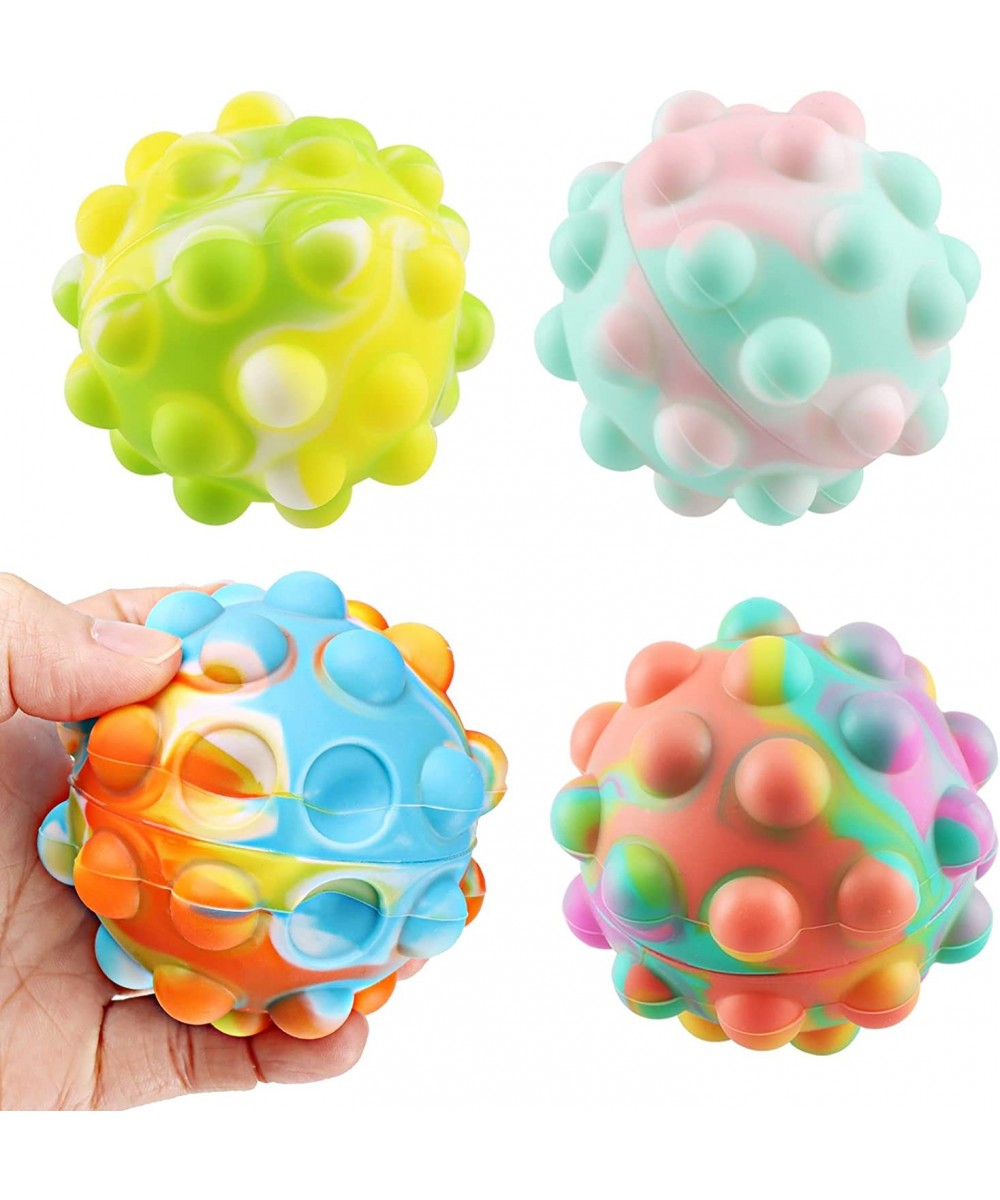 4 Pack Stress Balls Fidget Toy Stocking Stuffers 3D Squeeze Ball Anti-Pressure Balls Fidget Toys Stress Relief Bouncy Balls f...