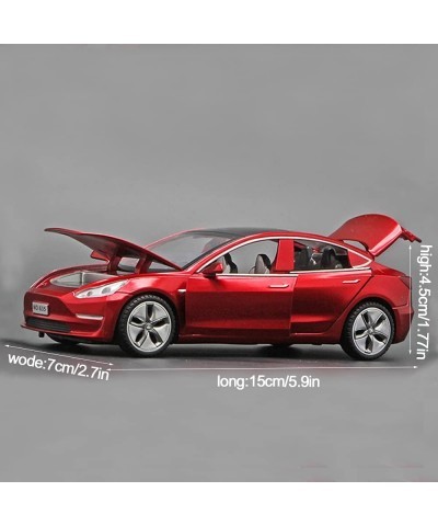 1:32 Scale Model 3 Alloy Car Model Diecast Toy Vehicles for Kids Tesla car Model Pull Back Alloy Car with Lights and Music Mi...