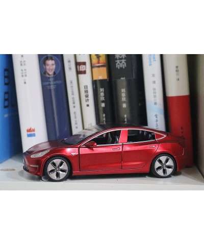 1:32 Scale Model 3 Alloy Car Model Diecast Toy Vehicles for Kids Tesla car Model Pull Back Alloy Car with Lights and Music Mi...