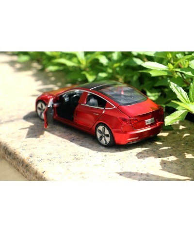 1:32 Scale Model 3 Alloy Car Model Diecast Toy Vehicles for Kids Tesla car Model Pull Back Alloy Car with Lights and Music Mi...