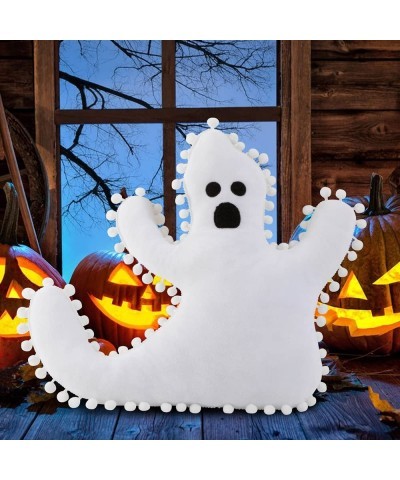 Cute Ghost Pillow 16 inches Stuffed Kawaii Fluffy Plush Ghost Toy Halloween Pillow Home Decor Ghost Decorations Christmas Bir...