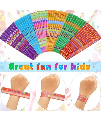 48 Pcs Birthday Balloons Slap Bracelets Birthday Slap Bracelets Colorful Birthday Slap Bracelets for Birthday Party Students ...