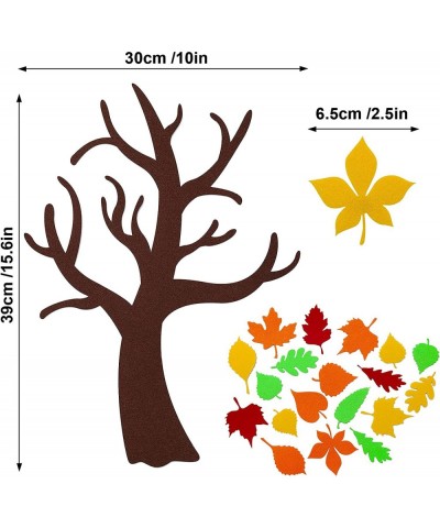 2 Pack Fall Tree of Thanks Craft Kit DIY Felt Fall Tree Board Foam with 120 Pieces Autumn Maple Leaf Stickers Self Adhesive f...