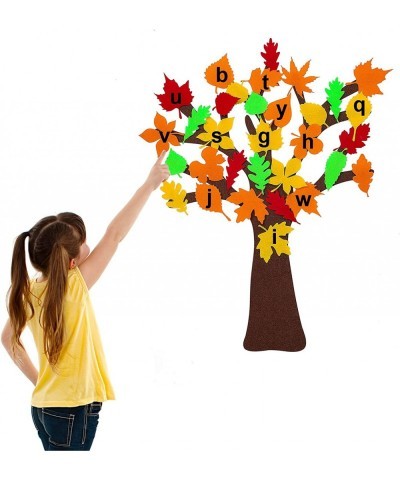 2 Pack Fall Tree of Thanks Craft Kit DIY Felt Fall Tree Board Foam with 120 Pieces Autumn Maple Leaf Stickers Self Adhesive f...