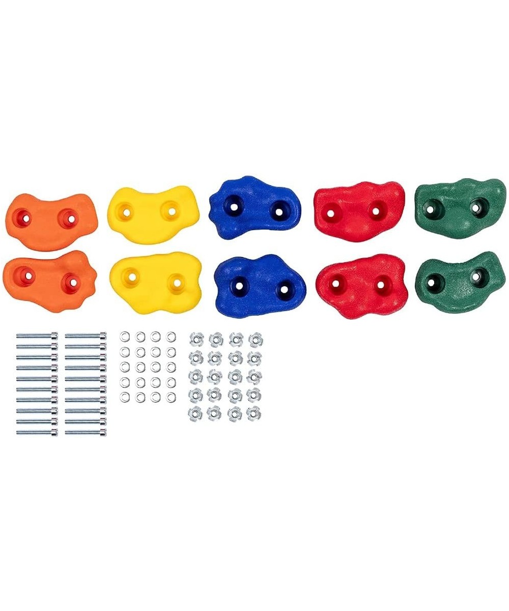 10 Large Assorted Rock Climbing Holds with Mounting Hardware - DIY Rock Wall - Ages 3+ $38.98 Play Sets & Playground Equipment