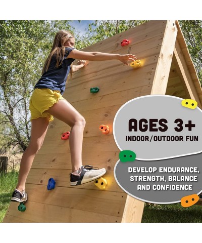 10 Large Assorted Rock Climbing Holds with Mounting Hardware - DIY Rock Wall - Ages 3+ $38.98 Play Sets & Playground Equipment