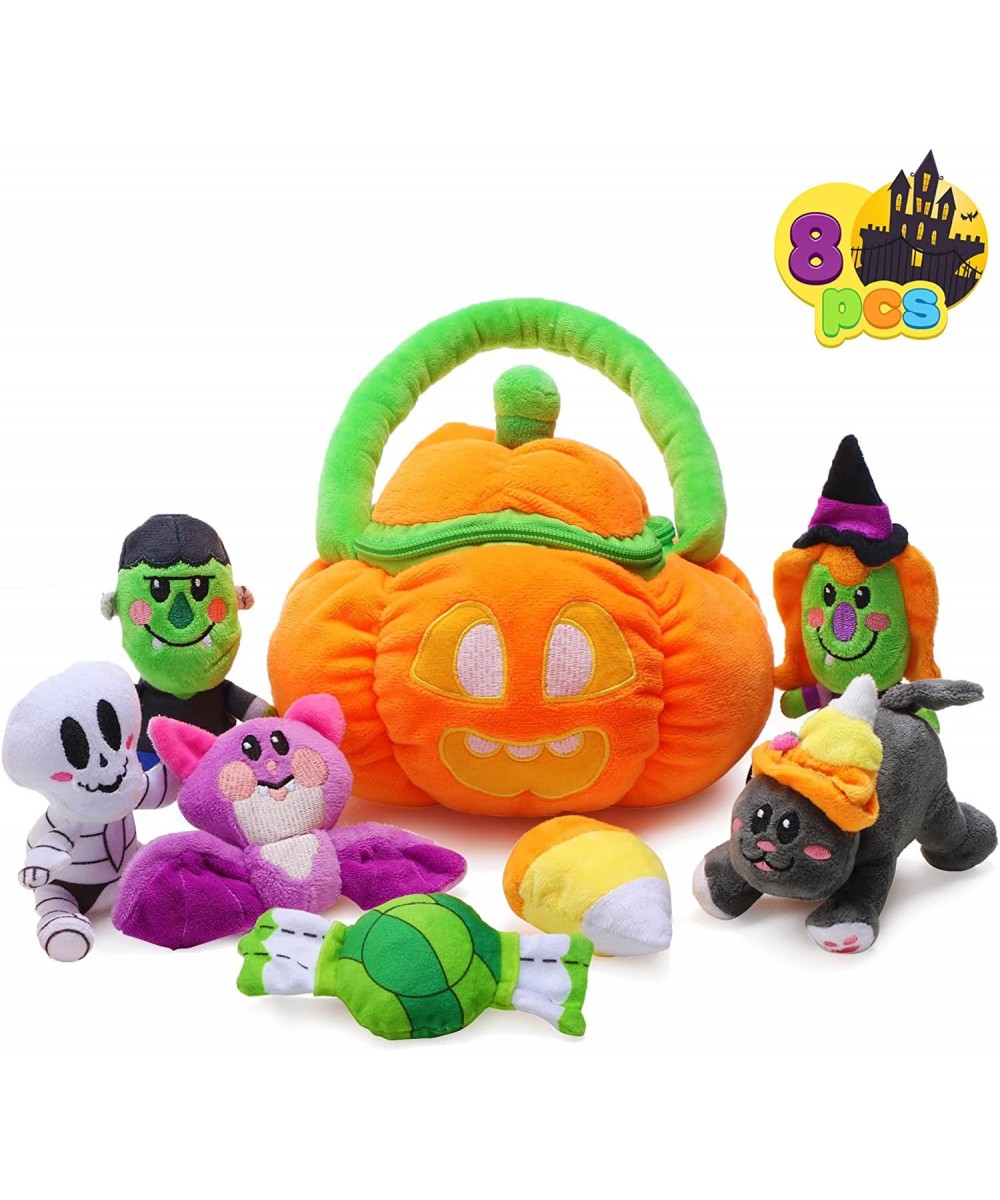 Baby's Pumpkin Halloween Toys Playset with 8 Fun Play Pieces Plush Goodie Bags Stuffers/Fillers Halloween Party Decoration Pr...