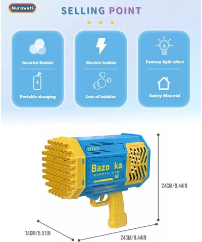 Mini Bubble Gun Machine 77-Hole Limited Edition with Lights Rainbow Rocket Boom Bubble Machine Toy for Automatic Bubble $23.0...