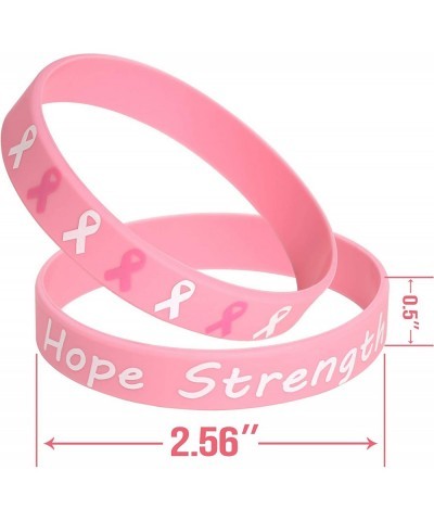 36PCS Breast Cancer Awareness Pink Ribbon Bracelets - Hope Faith Strength Courage Wristbands Party Supplies Favors $23.78 Kid...