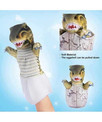 9.5”Plush Dinosaur Hand Puppet Bundle 3 Pack of Stuffed Dinosaur with Egg for Creative Role Play Gift for Kids Toddlers Birth...