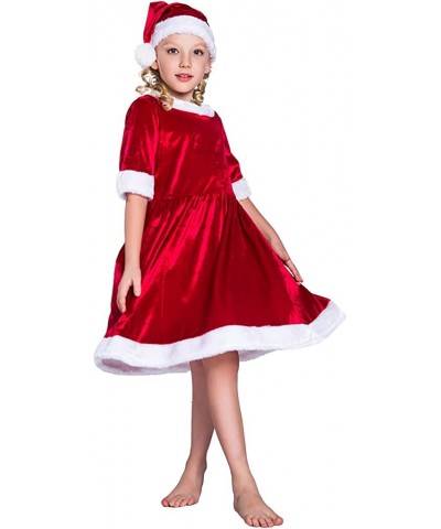 Girls Christmas Santa Claus Costume Dress Suit $40.76 Kids' Costumes