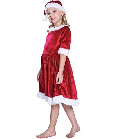 Girls Christmas Santa Claus Costume Dress Suit $40.76 Kids' Costumes