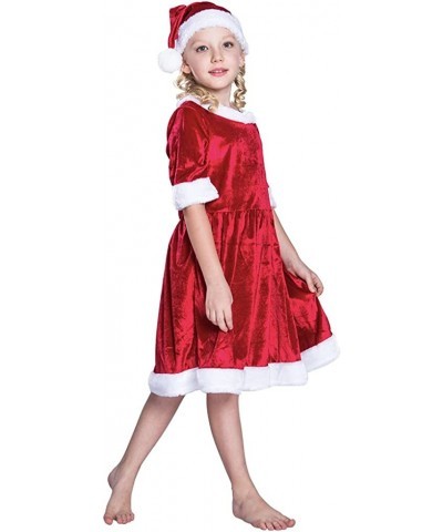 Girls Christmas Santa Claus Costume Dress Suit $40.76 Kids' Costumes