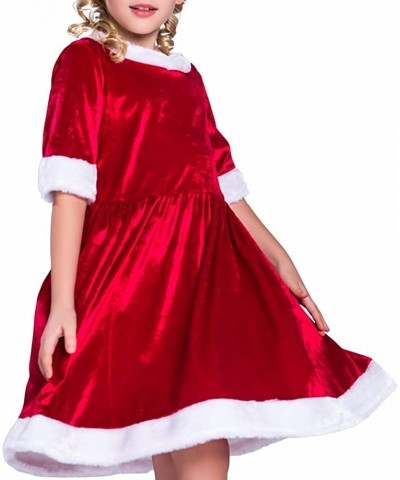 Girls Christmas Santa Claus Costume Dress Suit $40.76 Kids' Costumes