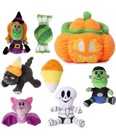 Baby's Pumpkin Halloween Toys Playset with 8 Fun Play Pieces Plush Goodie Bags Stuffers/Fillers Halloween Party Decoration Pr...