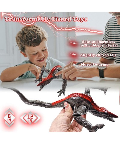 Animal Toys Action Figures Soft Glue Monster Toys with Movable Joints Cool Burst Prehistoric Behemoth Lizard Toy Monster Figu...